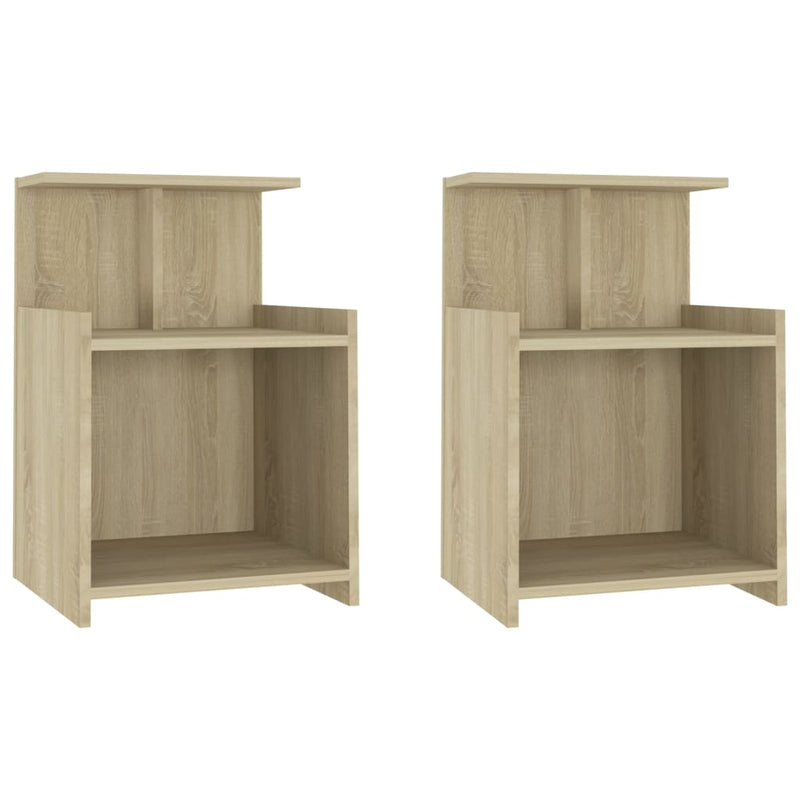 Nachtkastjes 2 st 40x35x60 cm spaanplaat sonoma eikenkleurig MeubelReus