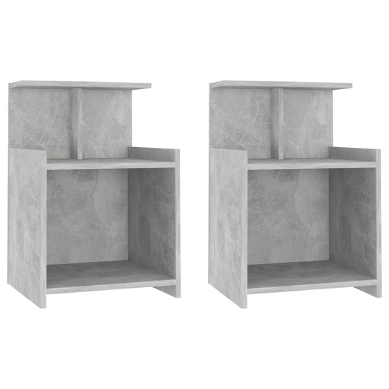 Nachtkastjes 2 st 40x35x60 cm spaanplaat betongrijs MeubelReus