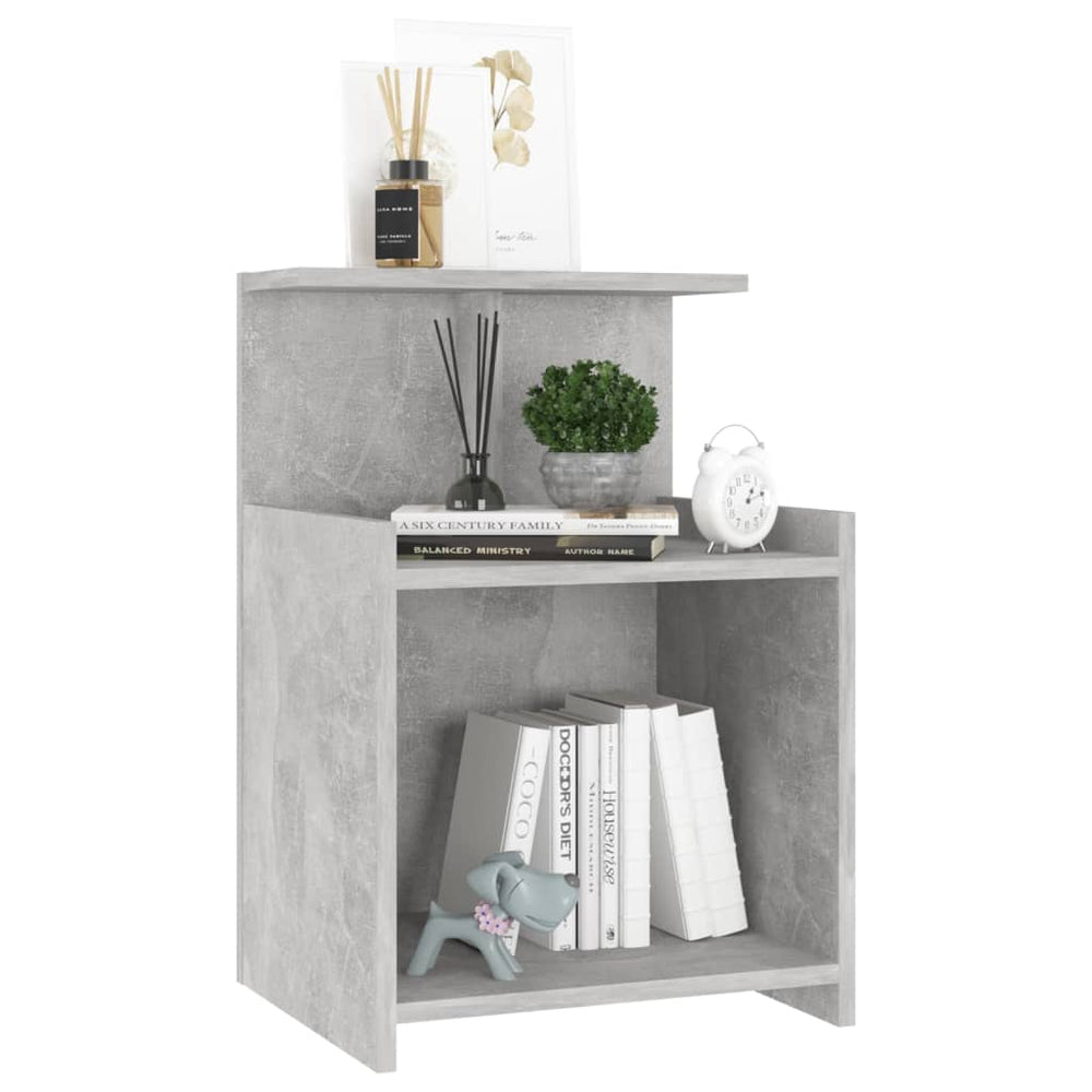 Nachtkastjes 2 st 40x35x60 cm spaanplaat betongrijs MeubelReus