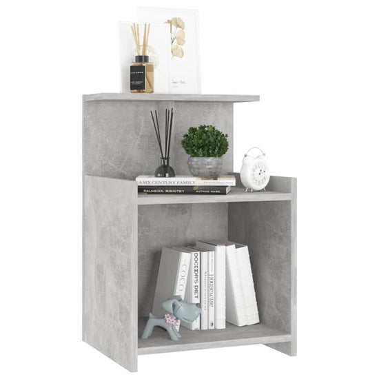Nachtkastjes 2 st 40x35x60 cm spaanplaat betongrijs MeubelReus