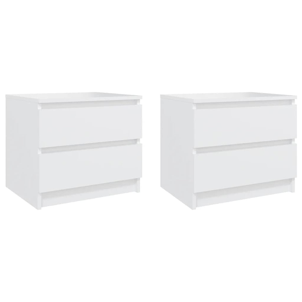 Nachtkastjes 2 st 50x39x43,5 cm spaanplaat wit MeubelReus
