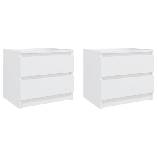Nachtkastjes 2 st 50x39x43,5 cm spaanplaat wit MeubelReus