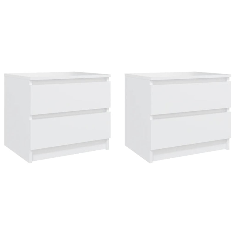 Nachtkastjes 2 st 50x39x43,5 cm spaanplaat wit MeubelReus