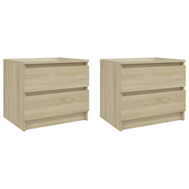 Nachtkastjes 2 st 50x39x43,5 cm spaanplaat sonoma eikenkleurig MeubelReus