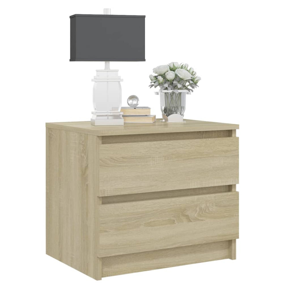 Nachtkastjes 2 st 50x39x43,5 cm spaanplaat sonoma eikenkleurig MeubelReus
