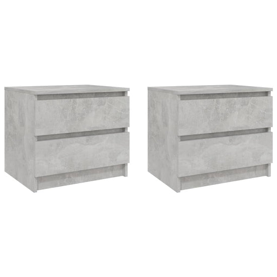 Nachtkastjes 2 st 50x39x43,5 cm spaanplaat betongrijs MeubelReus