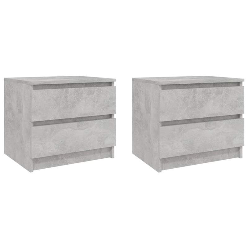 Nachtkastjes 2 st 50x39x43,5 cm spaanplaat betongrijs MeubelReus