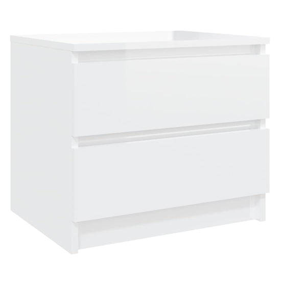 Nachtkastjes 2 st 50x39x43,5 cm spaanplaat hoogglans wit MeubelReus
