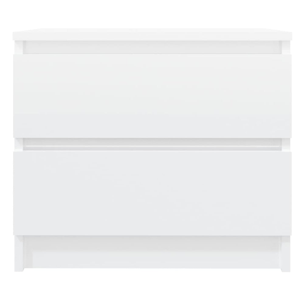 Nachtkastjes 2 st 50x39x43,5 cm spaanplaat hoogglans wit MeubelReus