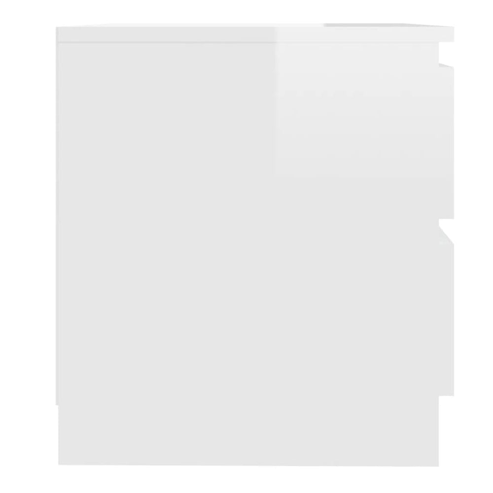 Nachtkastjes 2 st 50x39x43,5 cm spaanplaat hoogglans wit MeubelReus