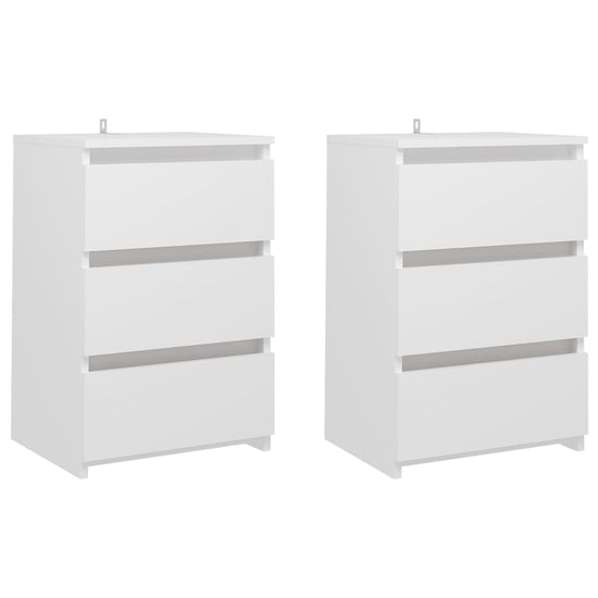 Nachtkastjes 2 st 40x35x62,5 cm spaanplaat wit MeubelReus