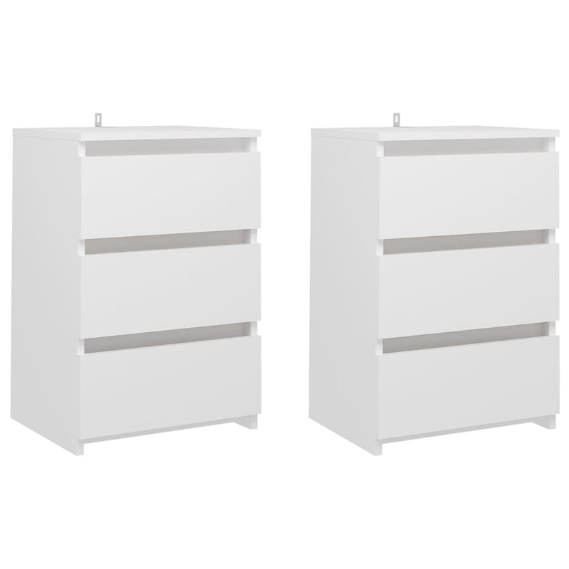 Nachtkastjes 2 st 40x35x62,5 cm spaanplaat wit MeubelReus
