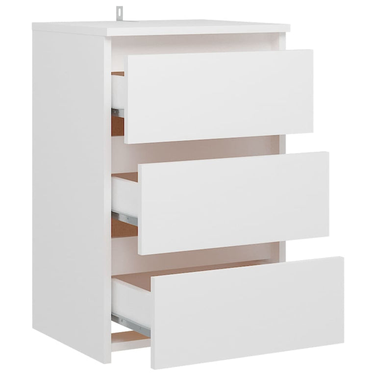 Nachtkastjes 2 st 40x35x62,5 cm spaanplaat wit MeubelReus