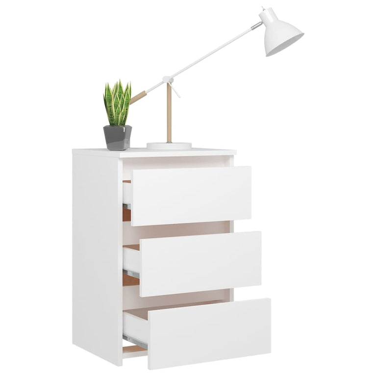 Nachtkastjes 2 st 40x35x62,5 cm spaanplaat wit MeubelReus