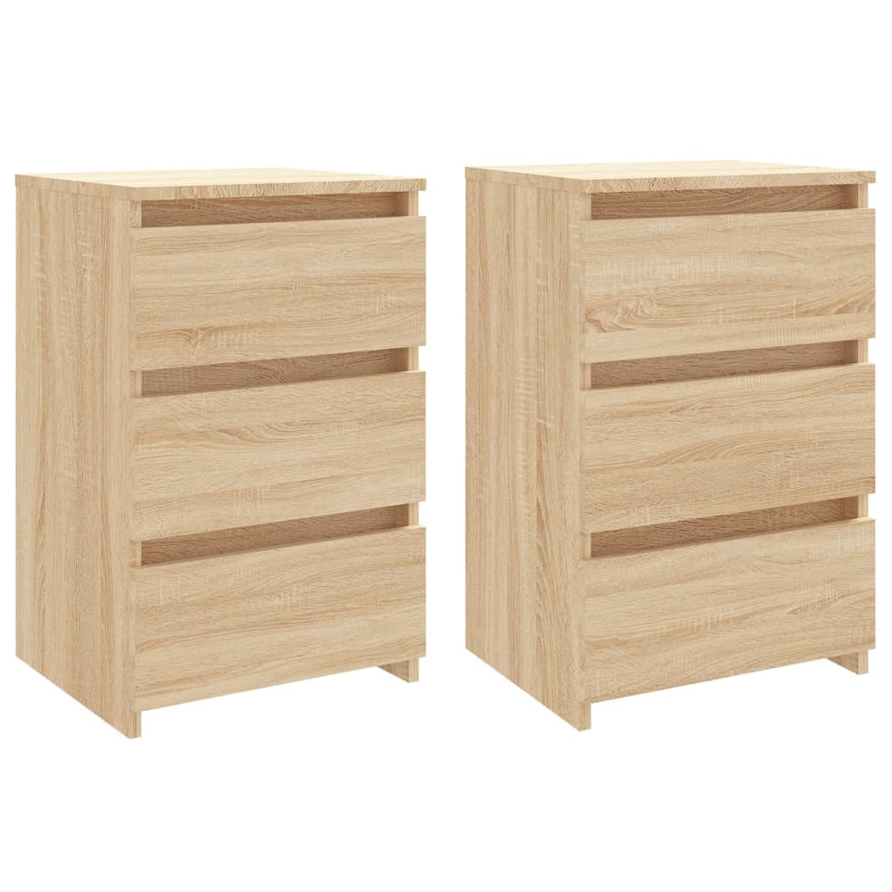 Nachtkastjes 2 st 40x35x62,5 cm spaanplaat sonoma eikenkleurig MeubelReus
