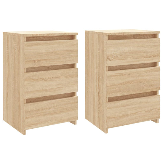 Nachtkastjes 2 st 40x35x62,5 cm spaanplaat sonoma eikenkleurig MeubelReus