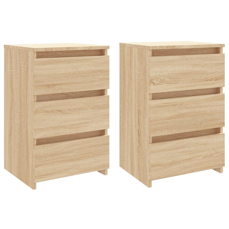 Nachtkastjes 2 st 40x35x62,5 cm spaanplaat sonoma eikenkleurig MeubelReus