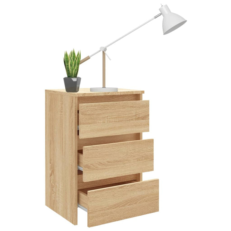 Nachtkastjes 2 st 40x35x62,5 cm spaanplaat sonoma eikenkleurig MeubelReus