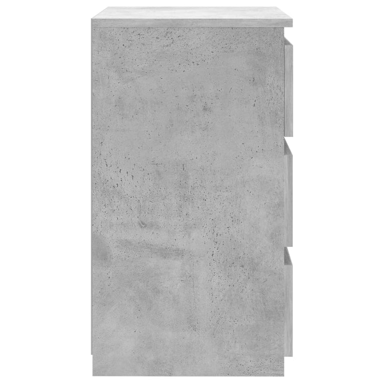 Nachtkastjes 2 st 40x35x62,5 cm spaanplaat betongrijs