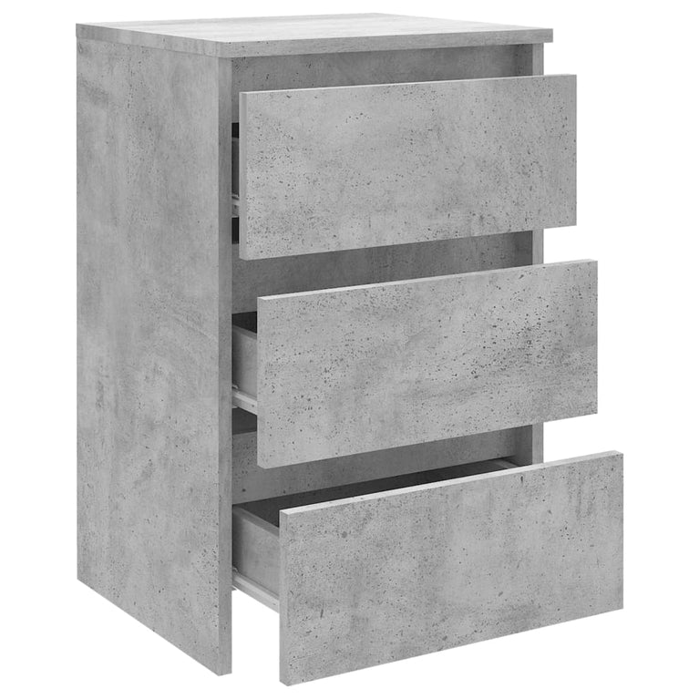 Nachtkastjes 2 st 40x35x62,5 cm spaanplaat betongrijs