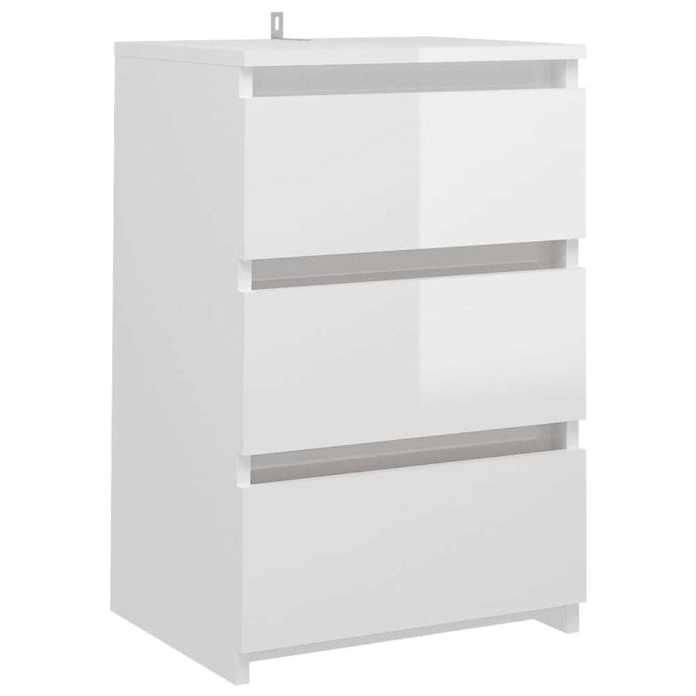 Nachtkastjes 2 st 40x35x62,5 cm spaanplaat hoogglans wit MeubelReus
