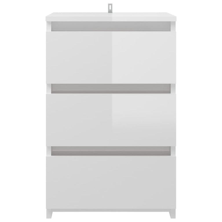 Nachtkastjes 2 st 40x35x62,5 cm spaanplaat hoogglans wit MeubelReus
