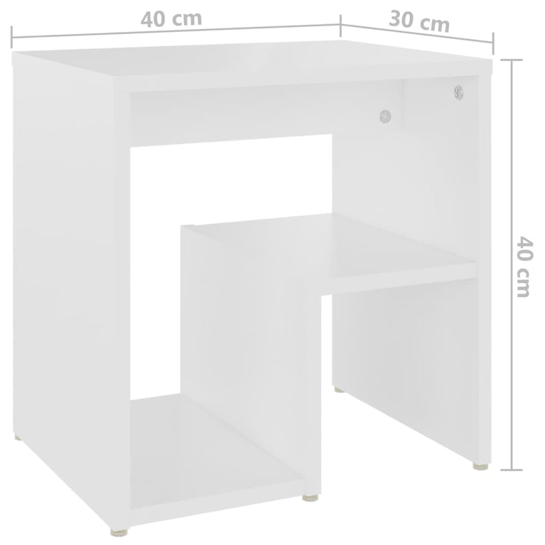 Nachtkastjes 2 st 40x30x40 cm spaanplaat wit MeubelReus