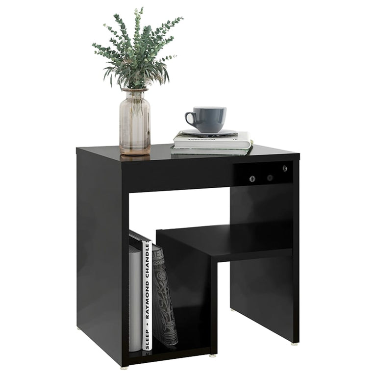 Nachtkastjes 2 st 40x30x40 cm spaanplaat zwart