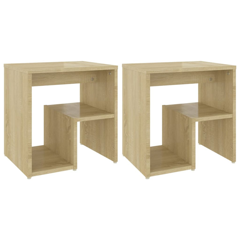 Nachtkastjes 2 st 40x30x40 cm spaanplaat sonoma eikenkleurig MeubelReus
