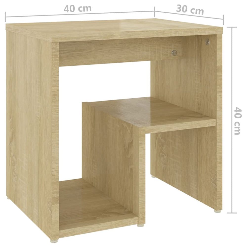 Nachtkastjes 2 st 40x30x40 cm spaanplaat sonoma eikenkleurig MeubelReus