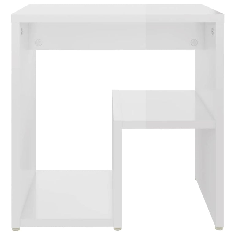 Nachtkastjes 2 st 40x30x40 cm spaanplaat hoogglans wit