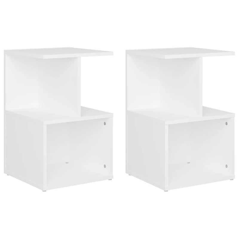 Nachtkastjes 2 st 35x35x55 cm spaanplaat wit MeubelReus