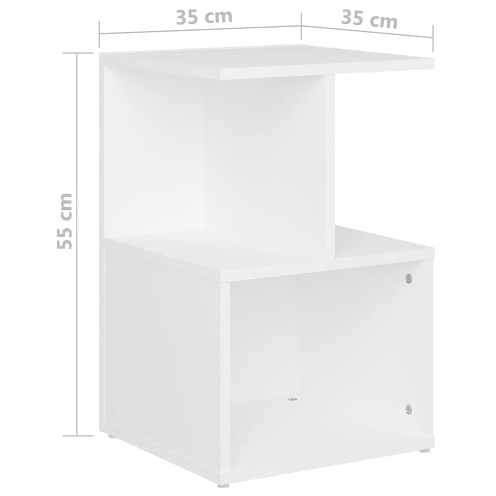 Nachtkastjes 2 st 35x35x55 cm spaanplaat wit MeubelReus