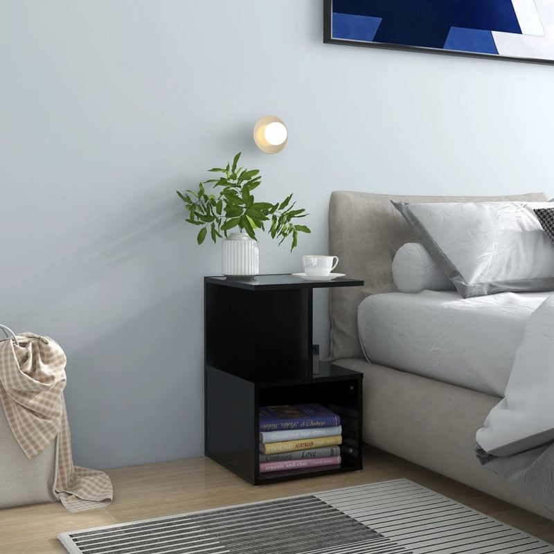 Nachtkastjes 2 st 35x35x55 cm spaanplaat zwart MeubelReus