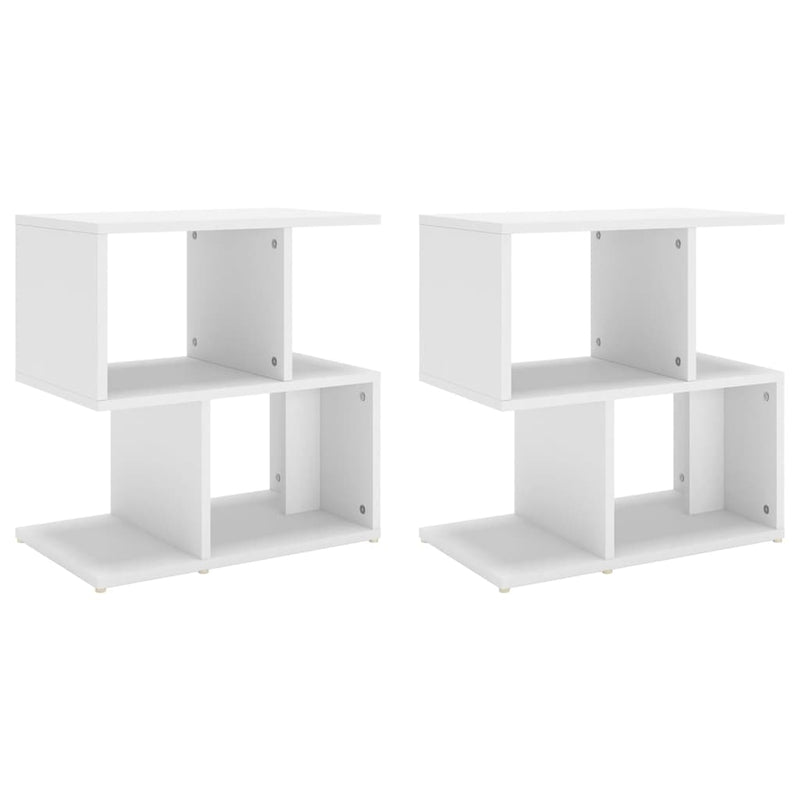 Nachtkastjes 2 st 50x30x51,5 cm spaanplaat wit MeubelReus
