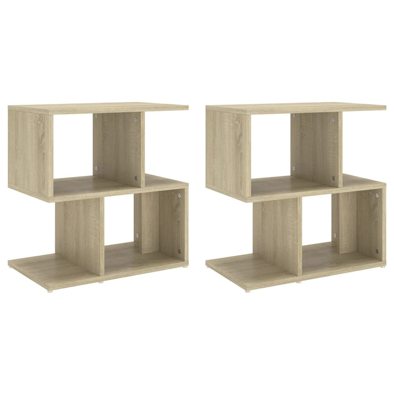 Nachtkastjes 2 st 50x30x51,5 cm spaanplaat sonoma eikenkleurig MeubelReus
