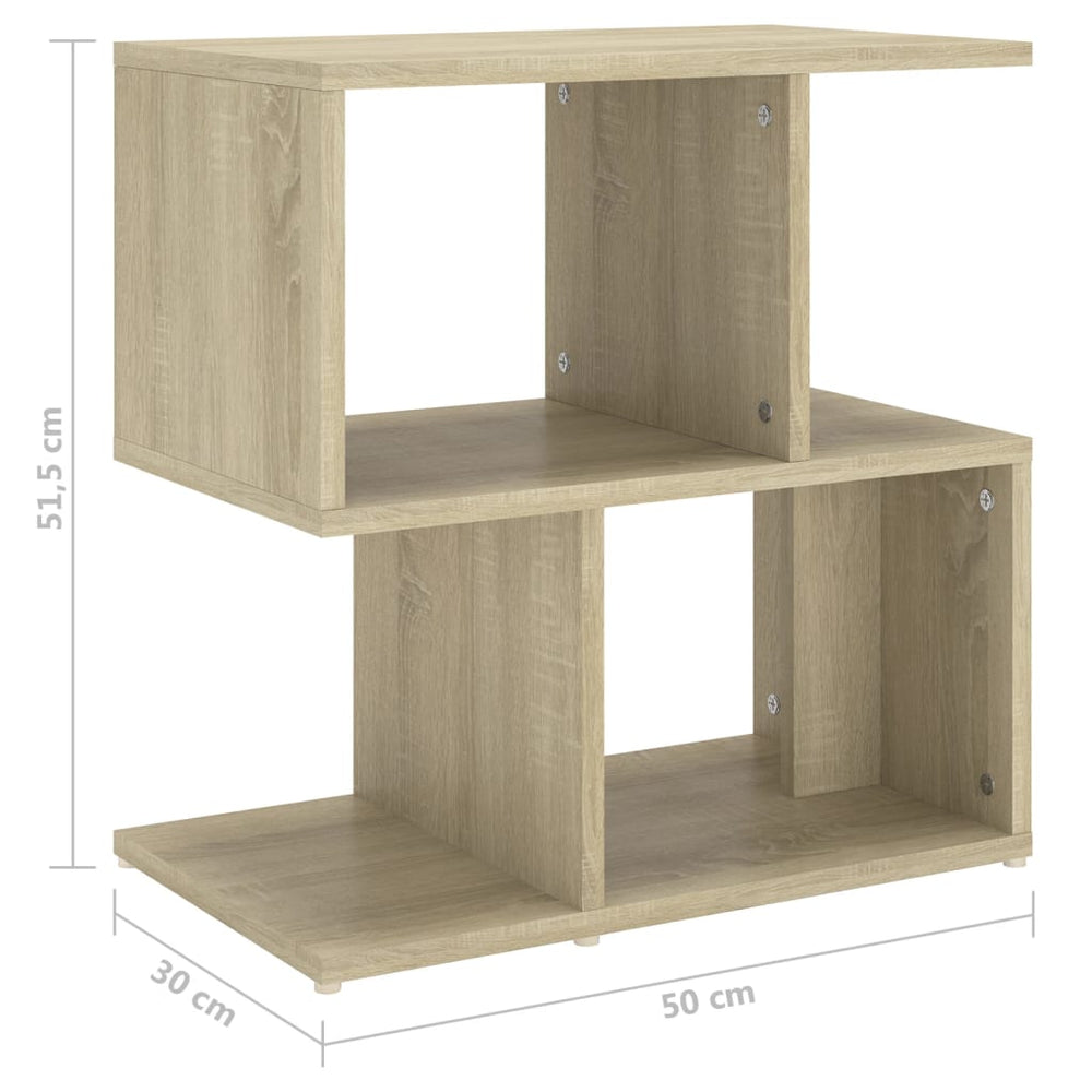 Nachtkastjes 2 st 50x30x51,5 cm spaanplaat sonoma eikenkleurig MeubelReus