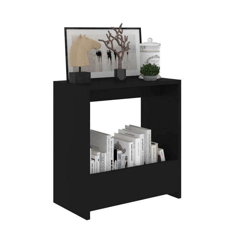 Bijzettafel 50x26x50 cm spaanplaat zwart