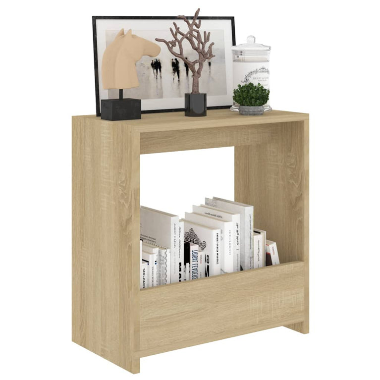 Bijzettafel 50x26x50 cm spaanplaat sonoma eikenkleurig MeubelReus