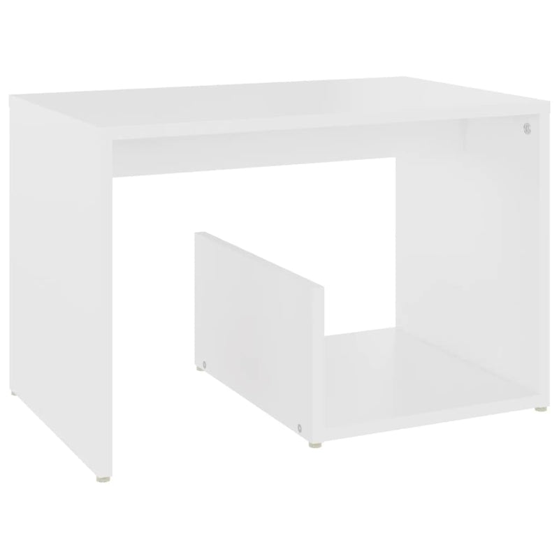 Bijzettafel 59x36x38 cm spaanplaat wit