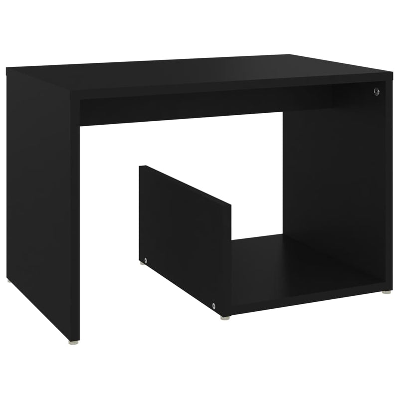 Bijzettafel 59x36x38 cm spaanplaat zwart