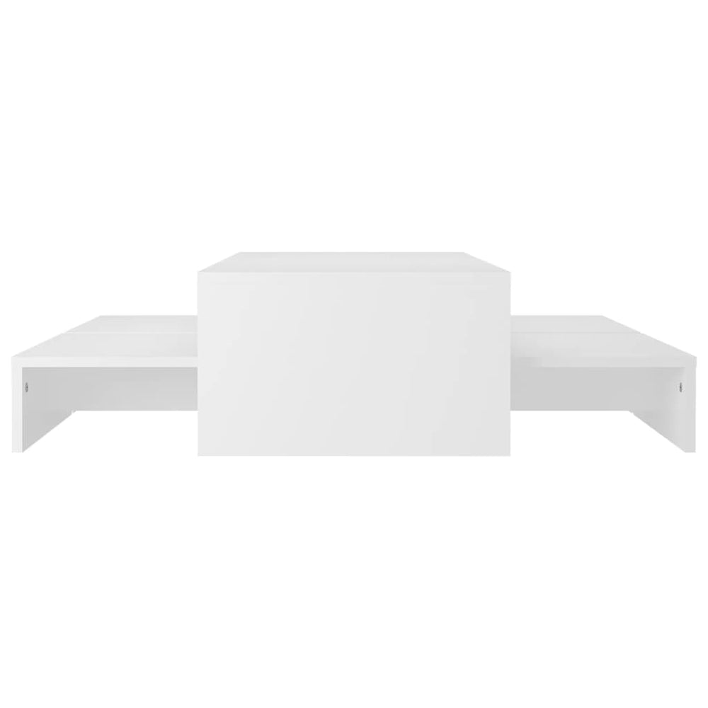 Salontafelset 100x100x26,5 cm bewerkt hout wit MeubelReus