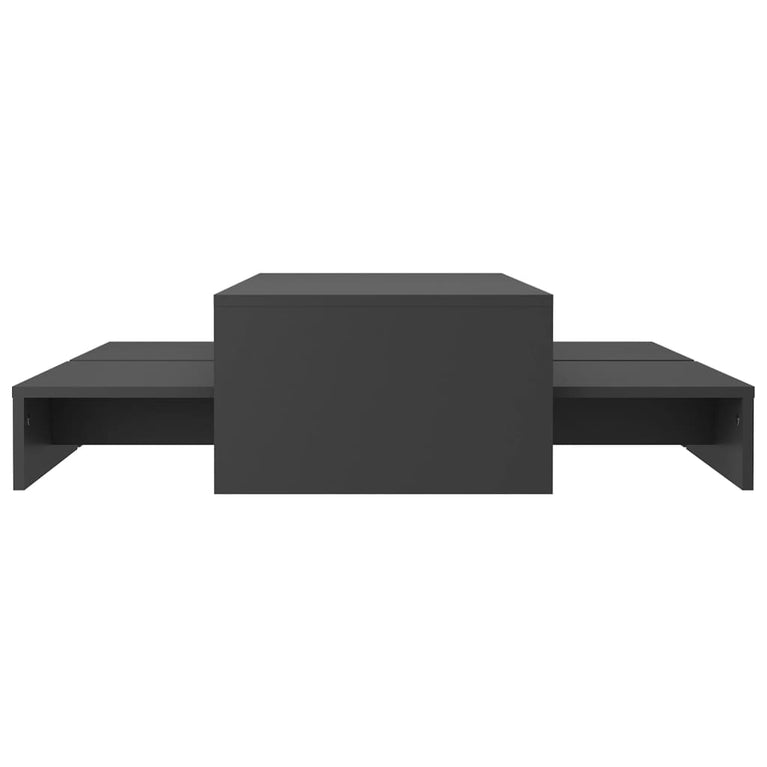 Salontafelset 100x100x26,5 cm spaanplaat grijs MeubelReus