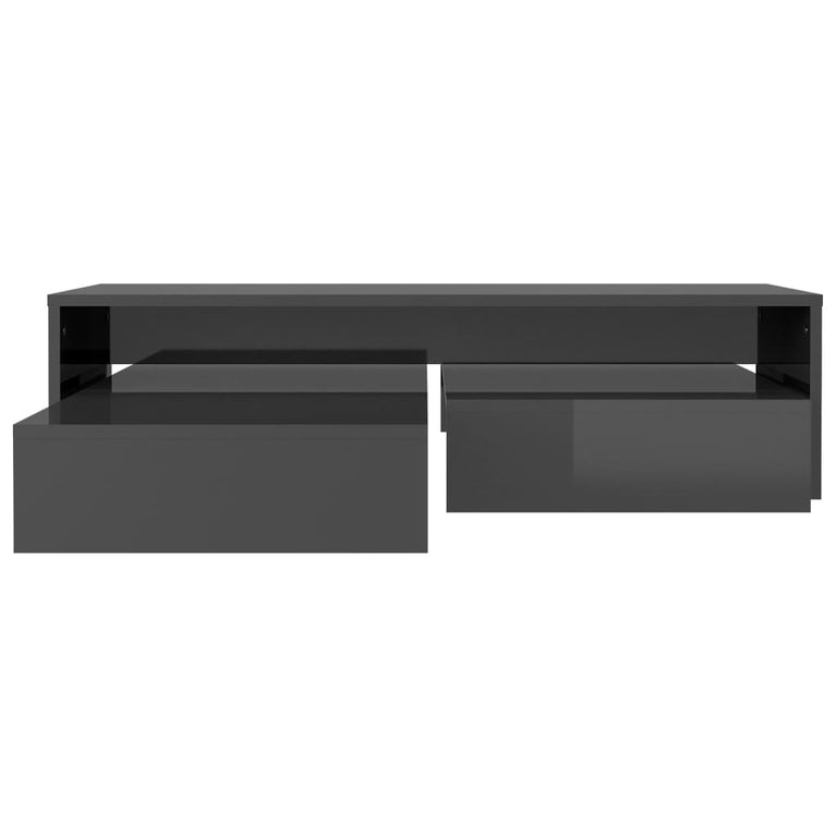 Salontafelset 100x100x26,5 cm hoogglans grijs MeubelReus