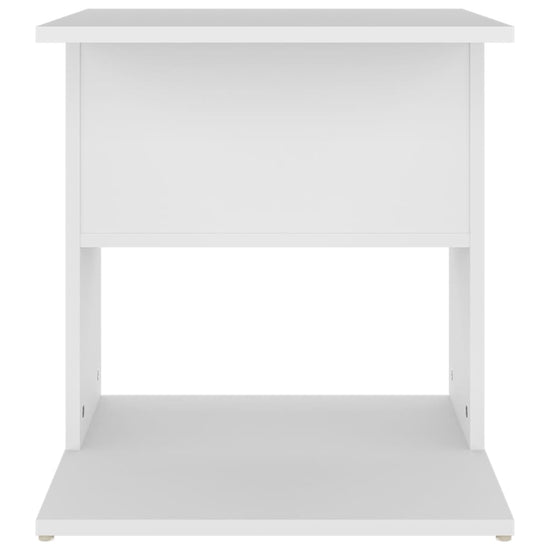 Bijzettafel 45x45x48 cm bewerkt hout wit MeubelReus