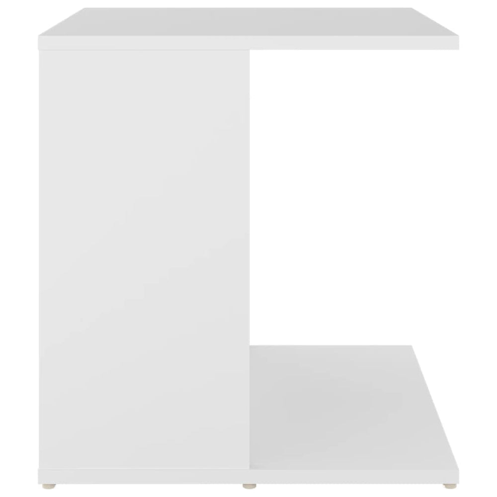 Bijzettafel 45x45x48 cm bewerkt hout wit MeubelReus