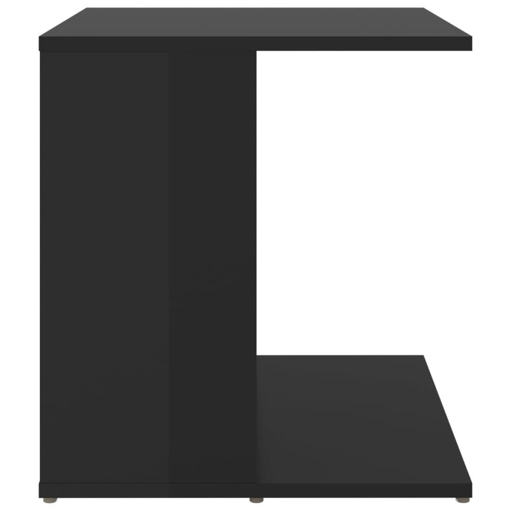 Bijzettafel 45x45x48 cm spaanplaat hoogglans zwart MeubelReus