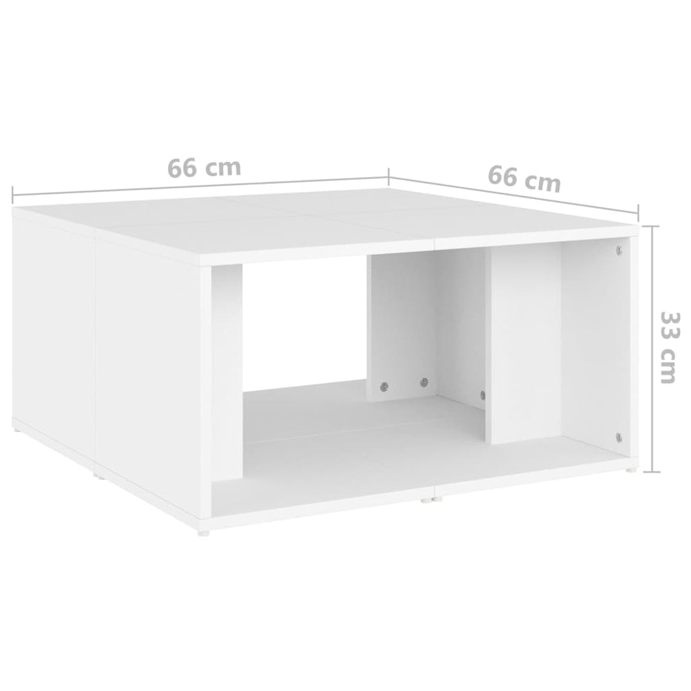 Salontafels 4 st 33x33x33 cm bewerkt hout wit MeubelReus
