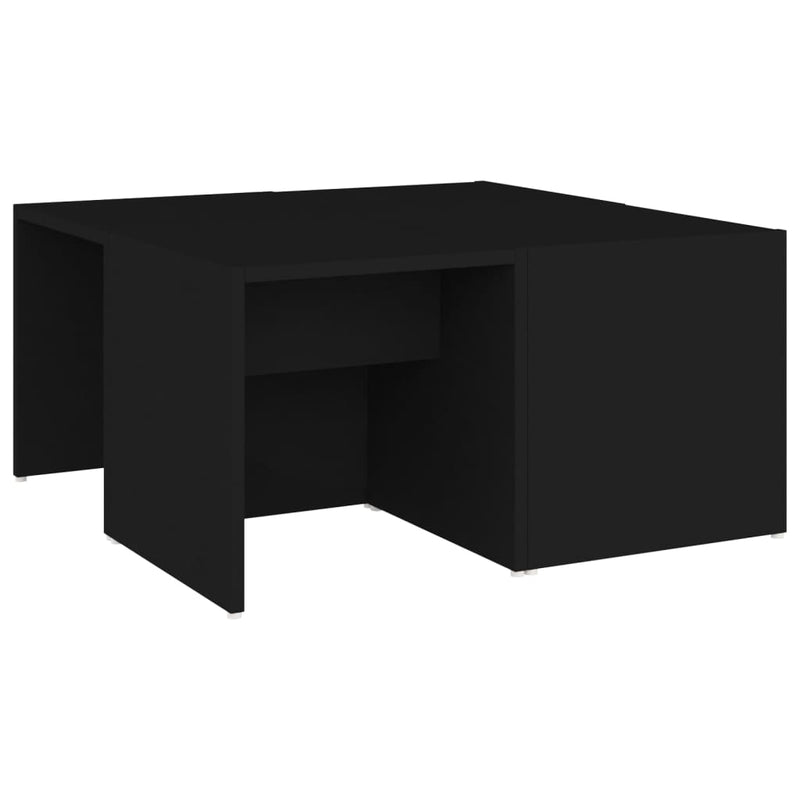 Salontafels 4 st 33x33x33 cm spaanplaat zwart MeubelReus