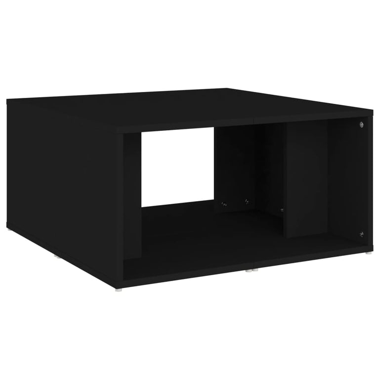 Salontafels 4 st 33x33x33 cm spaanplaat zwart MeubelReus